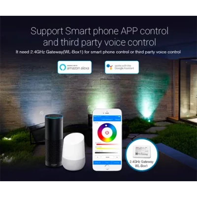 LED умный садовый и фасадный светильник 6Вт, RGB+CCT, IP66