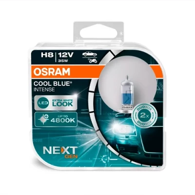 Halogen bulbs H8, 12V, 43W, up to 4800K, COOL BLUE INTENSE (NEXT GEN) series