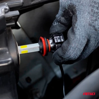 LED spuldzes H8/H9/H11, 38W, 6500K, 12-24V, COB sērija