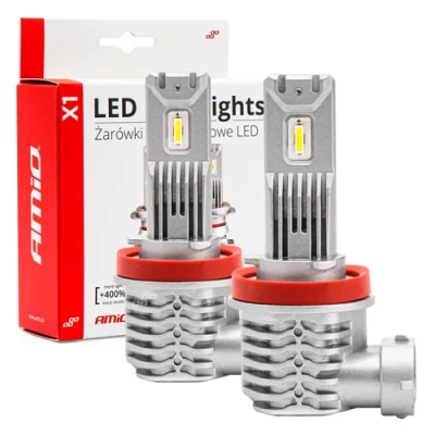 LED bulbs H8/H9/H11, 40W, 6500K, 10-16V, X1 series