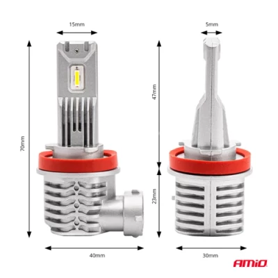 LED bulbs H8/H9/H11, 40W, 6500K, 10-16V, X1 series