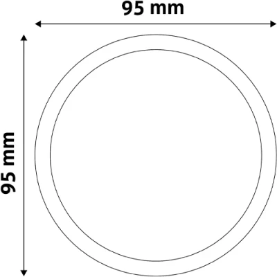 LED built-in panel 5W, 3000K, 430Lm, Ø 90 mm