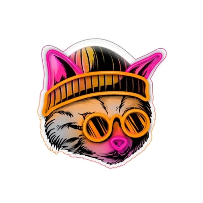 LED Neona gaismas izkārtne - ART CAT DREAMER