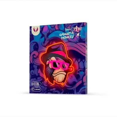 LED Neon light sign - ART GANGSTA MONKEY