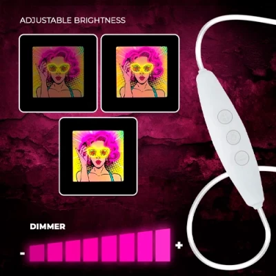 LED световая неоновая панель, вывеска - ART POWER WOMAN