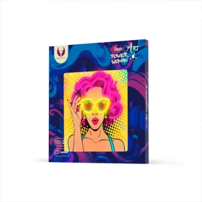 LED световая неоновая панель, вывеска - ART POWER WOMAN