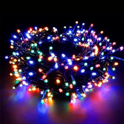 Christmas garland for indoors and outdoors 8m, IP44, multicolor, 6W, 400 LEDs, 8 lighting modes