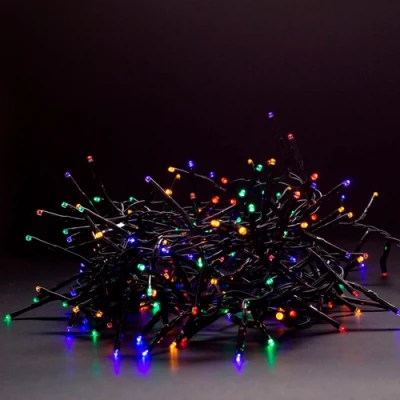 Christmas garland for indoors and outdoors 8m, IP44, multicolor, 6W, 400 LEDs, 8 lighting modes