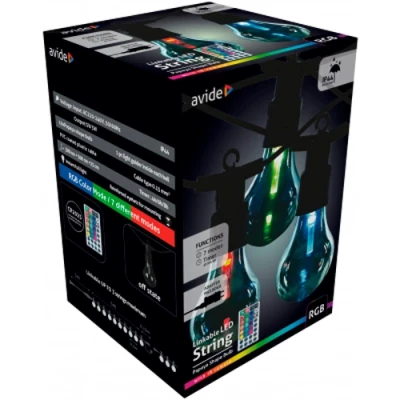 Комплект уличной 5м гирлянды для сада и террас с разноцветными лампочками и пультом