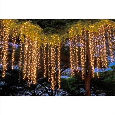 LED Рождественская гирлянда - шторы на медной леске с крючками, 3x3m, теплый белый, 31V, IP44, 1200LED