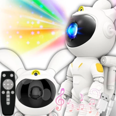 Проектор заяц - астронавт с пультом - проекция звездного неба, галактики, космоса