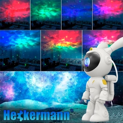 Проектор заяц - астронавт с пультом - проекция звездного неба, галактики, космоса