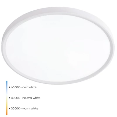 LED Ūdensizturīgs gaismeklis 32W, 3CCT, 3840Lm, IP44, Ø 400 x 25 mm