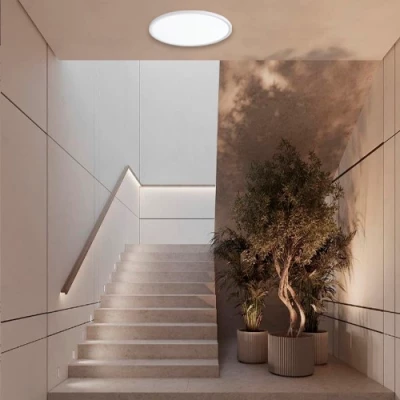 LED Ūdensizturīgs gaismeklis 50W, 3CCT, 6000Lm, IP44, Ø 600 x 27 mm