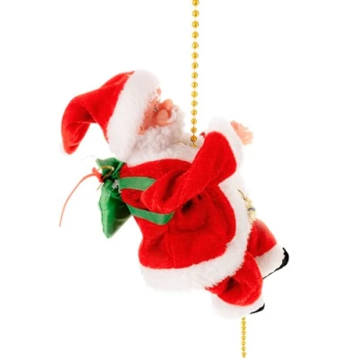 Christmas decoration - Santa Claus on a rope with a melody, 3xAAA, 100cm