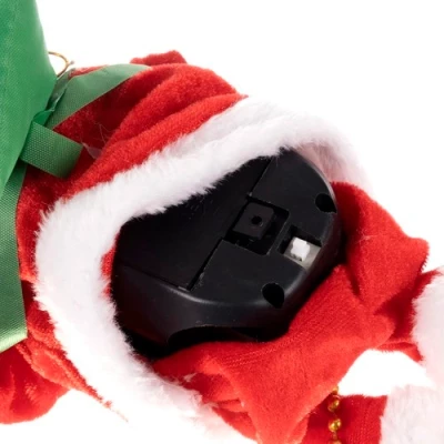 Christmas decoration - Santa Claus on a rope with a melody, 3xAAA, 100cm