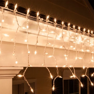 Christmas garland - icicles for facades and indoors, warm white, 5x0.7m, 13W, IP44, 216 LED