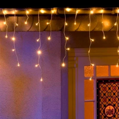 Christmas garland - icicles for facades and indoors, warm white, 5x0.7m, 13W, IP44, 216 LED