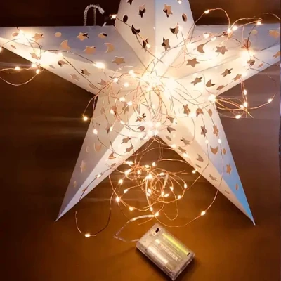 Рождественская гирлянда на медной леске 3xAA, 5m, теплый белый, 50LED, IP20