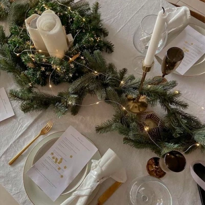 Рождественская гирлянда на медной леске 3xAA, 5m, теплый белый, 50LED, IP20