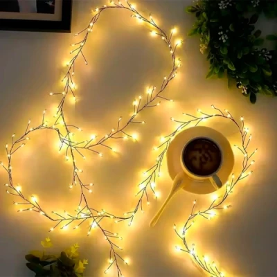 LED Рождественская диодная гирлянда 50м на леске Firecracker Lights, 1500LED, теплый белый, IP44