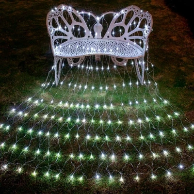 Ziemassvētku virtene - tīkls 58W, balts, 1.5x1.5m, IP44, 96LEDs