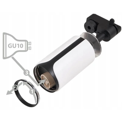 Рельсовый светильник SENTO, 1F, excl. GU10, max 35W, IP20