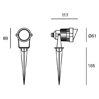 LED Garden light - projector, 8.6W, 4000K, IP65, IK10