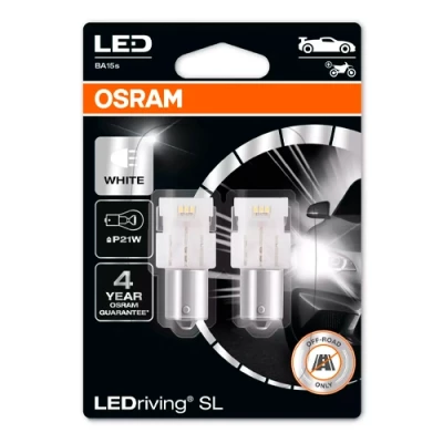 LED bulbs P21W, 12V, 1W, 6000K, LEDriving SL series