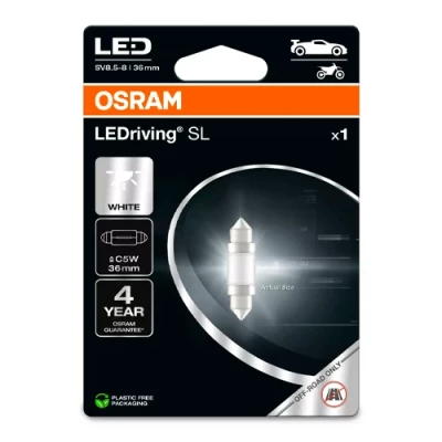 LED spuldze C5W, 0.8W, 6000K, 12V, LEDriving SL sērija