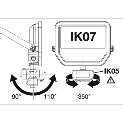 Outdoor LED floodlight with sensor 17W/11W, 4000K, IP65, 2400/1600Lm, FLOODLIGHT SENSOR 20