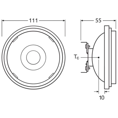 LED диммируемая лампочка AR111 G53, 11.7Вт, 800лм, 2700К