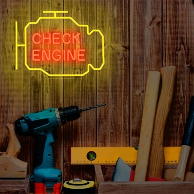 LED световая неоновая панель, вывеска - CHECK ENGINE