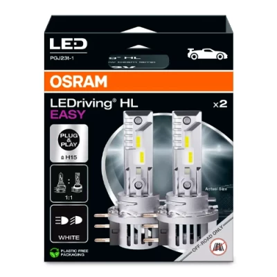LED лампы H15, 16.5/3.8W, 1250/250 lm, 6500K, серия LEDriving HL EASY