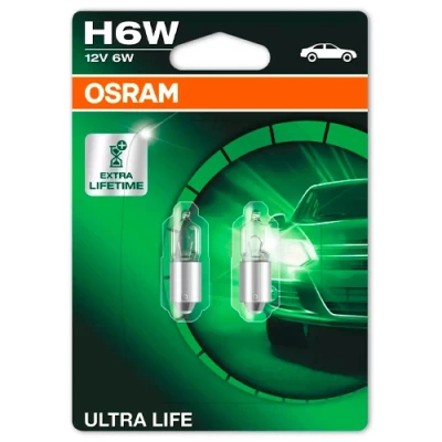 Halogen bulbs H6W, 6W, 12V, ULTRA LIFE series