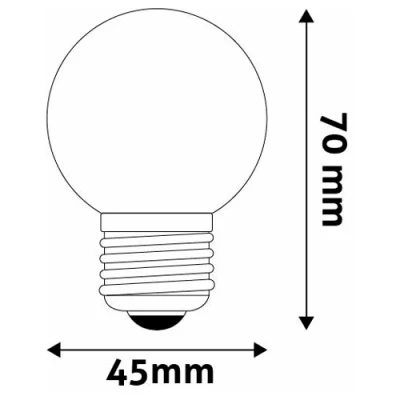 LED Decorative bulb E27, G45, 1W, 30Lm, 200°, red