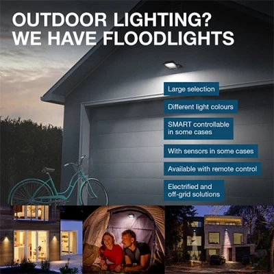 Smart outdoor LED floodlight 50W, RGB+3000K, IP65, 3000Lm, SMART+ MULTICOLOR