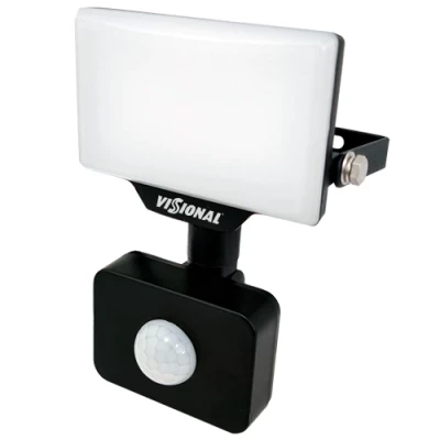 LED Moisture-resistant outdoor floodlight with motion sensor 10W, 1100Lm, 4000K, IP65