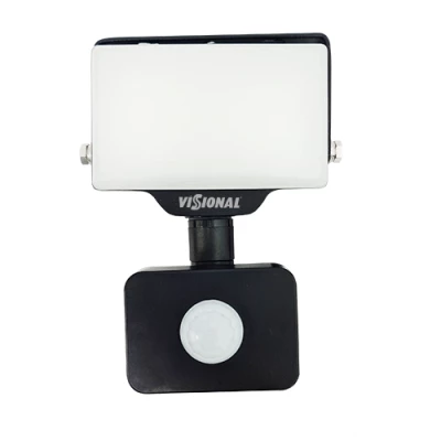 LED Moisture-resistant outdoor floodlight with motion sensor 10W, 1100Lm, 4000K, IP65