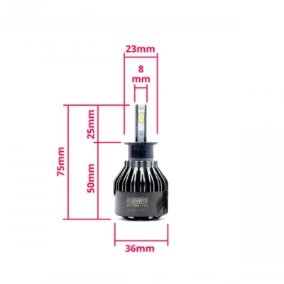 LED spuldzes H3, 24W, 10 000Lm, 6000K, 9-16V, EPLH36