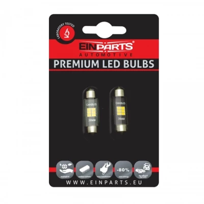 LED bulbs C10W, 5000K, 9-16V