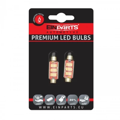 LED bulbs C10W, 6000K, 9-16V, 42 mm