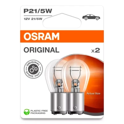 Halogen bulbs P21 / 5W, 21 / 5W, 12V, ORIGINAL - METAL BASE series