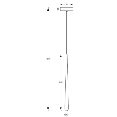 Подвесной светильник CALA, 5.5W, 550lm, 2300+3000+4000K