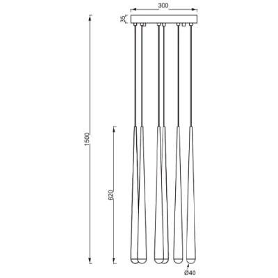 Подвесной светильник CALA, 10x3.8W, 10x450lm, 2300+3000+4000K