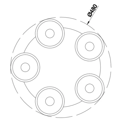 Griestu lampa BARRET, excl. 5xE14, max 10W