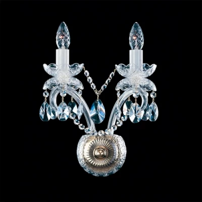 Эксклюзивная чешская хрустальная настенная лампа N163/2/42