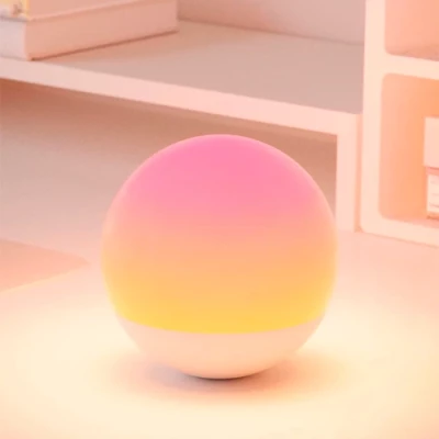 LED galda lampa, naktslampa - bumbiņa CANDY, 2W, RGB, IP20, Ø12cm