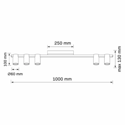 Pendant light MARIBEL, excl. 5xGU10, 4x12W, IP20