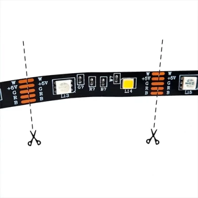 LED Лента с пультом для освещения телевизора, 8W, RGBW, 5V USB, 2x 1m, IP20